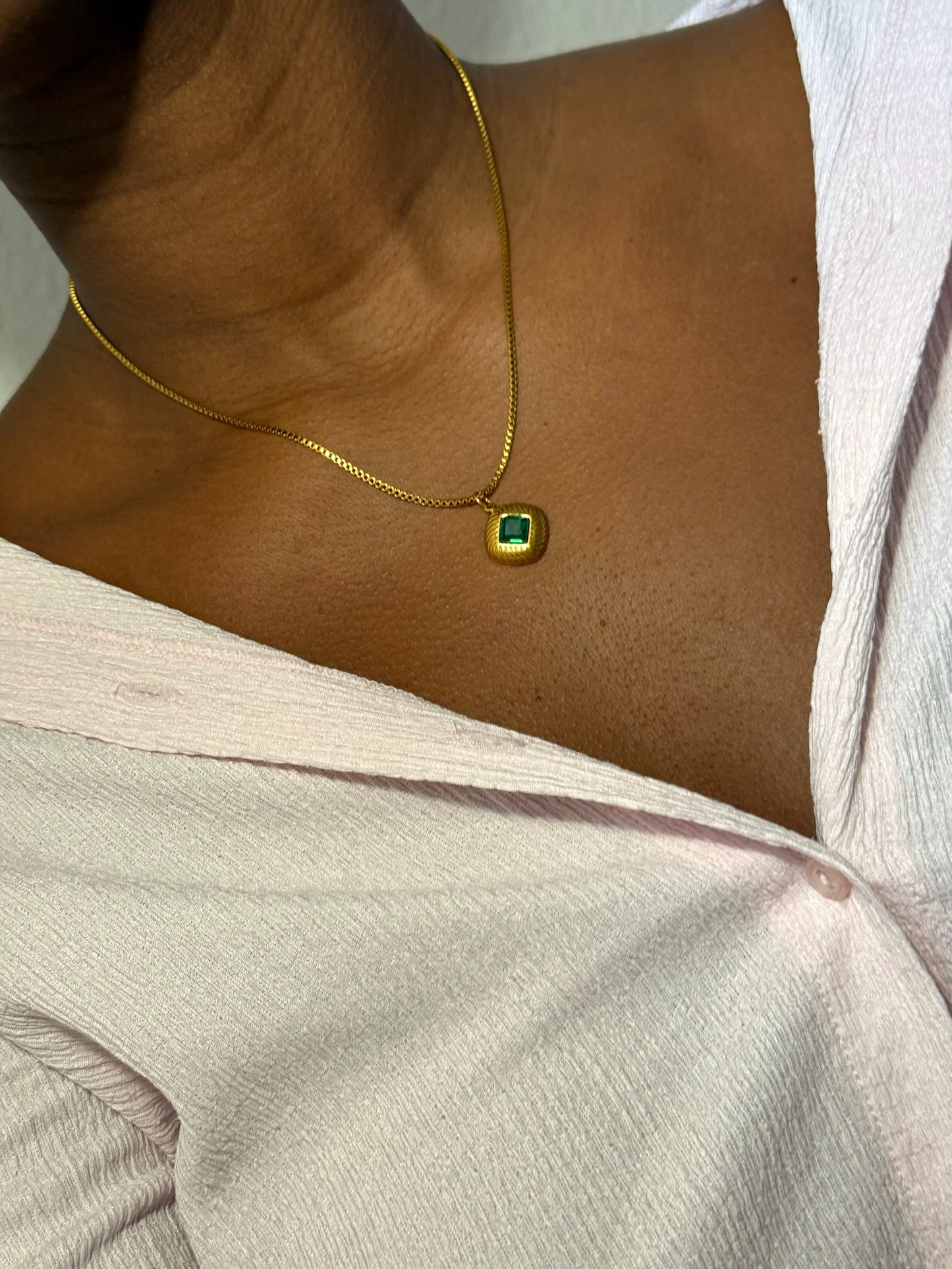 Collar de Oro Amazonita