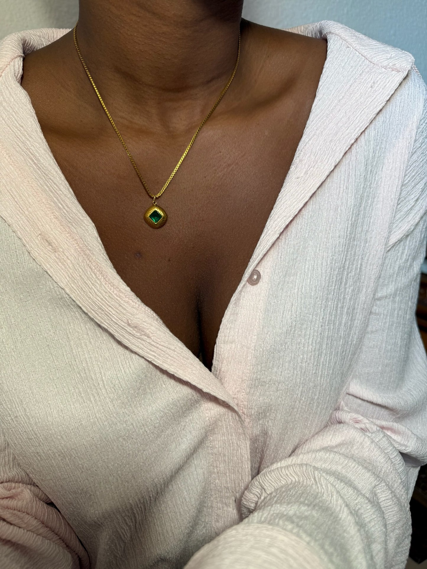 Collar de Oro Amazonita