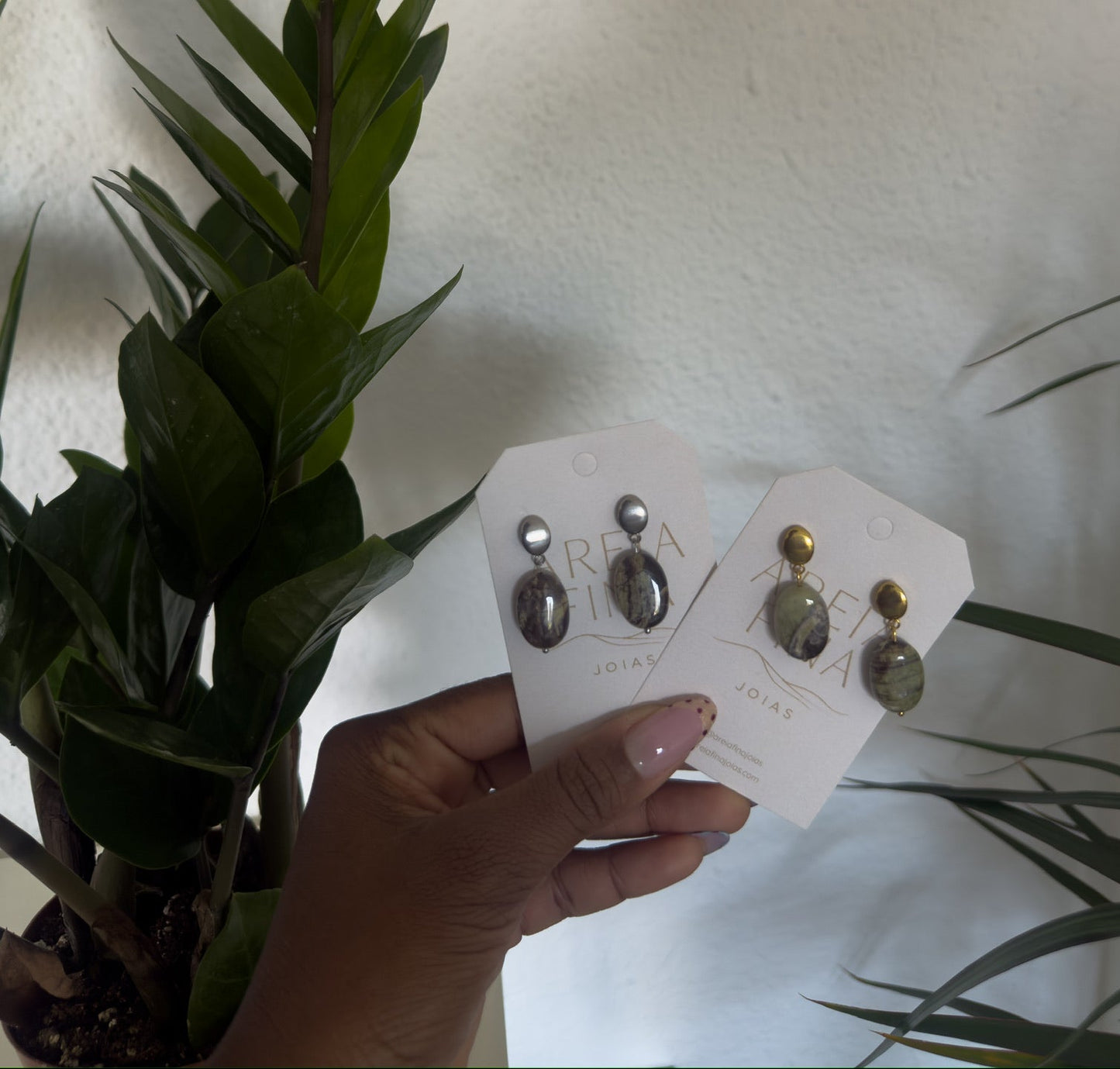 Pendientes de Piedras Naturales Diferentes