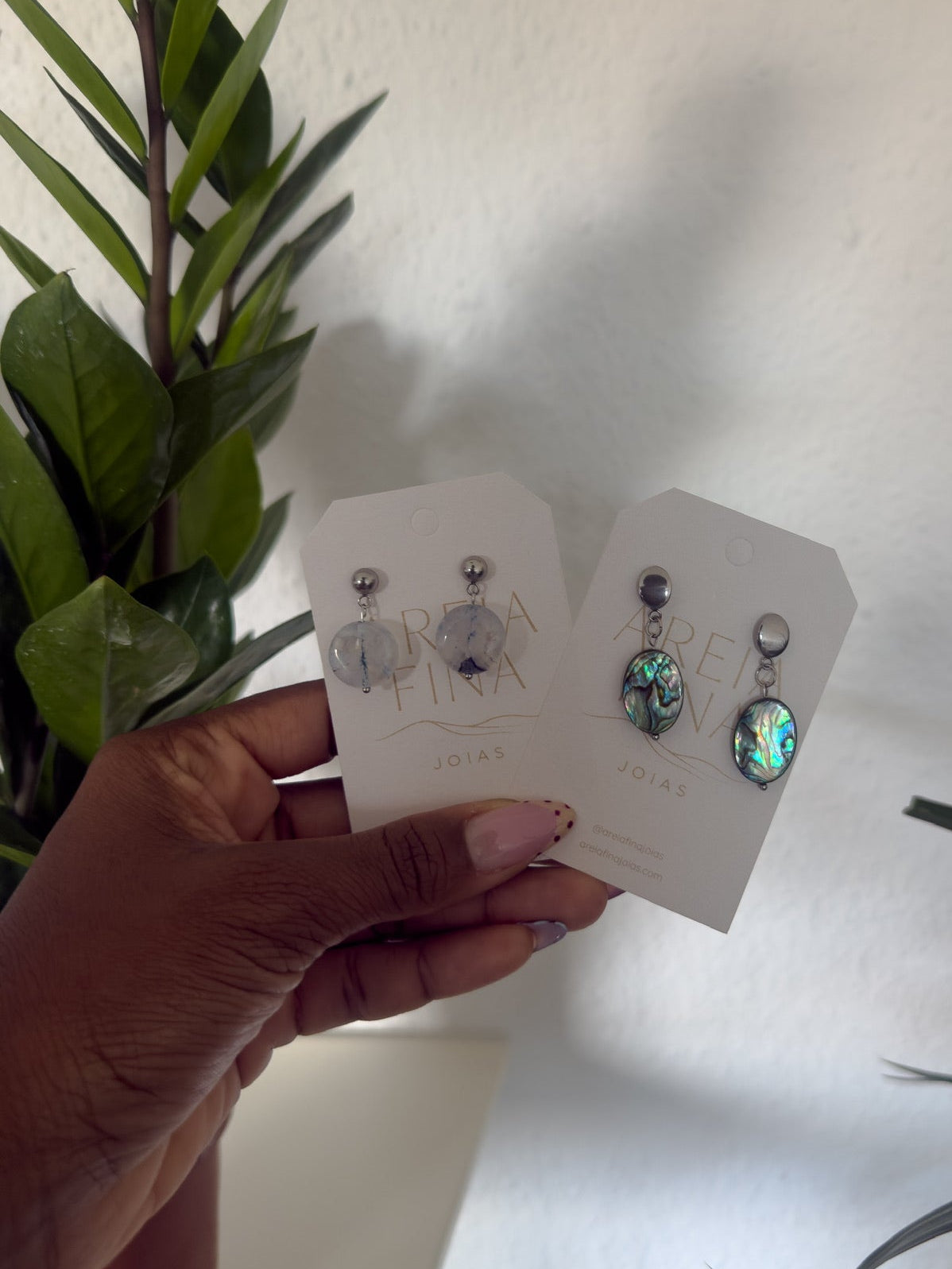 Pendientes de Piedras Naturales Diferentes